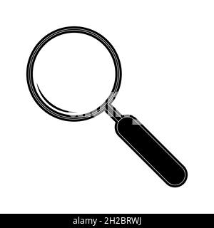 Search magnifying glass icon symbol, sleuth magnifier stock illustration Stock Vector