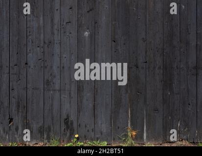 black background of vertical wooden old grungy painted planks Stock Photo