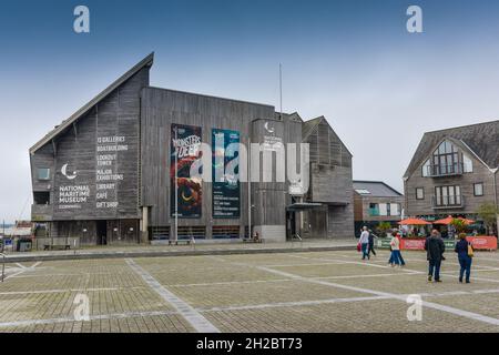 The award winning National Maritime Museum in Falmouth in Cornwall. Stock Photo