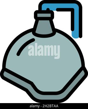 Anesthesia equipment icon. Outline anesthesia equipment vector icon color flat isolated Stock Vector