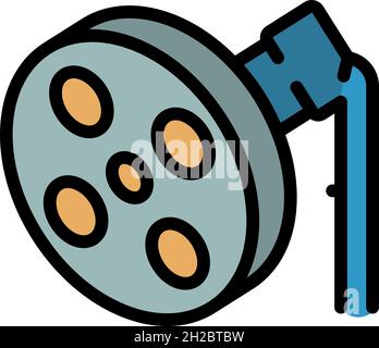 Surgery lamp icon. Outline surgery lamp vector icon color flat isolated Stock Vector