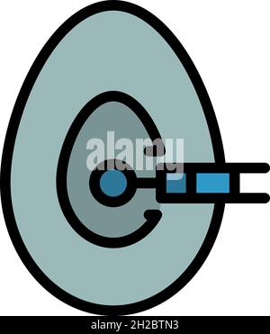 Hospital anesthesia mask icon. Outline hospital anesthesia mask vector icon color flat isolated Stock Vector