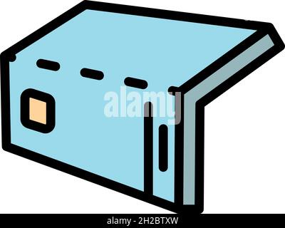 Flex screen icon. Outline flex screen vector icon color flat isolated Stock Vector