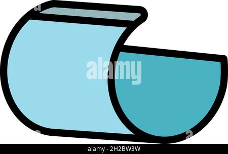 Flex display icon. Outline flex display vector icon color flat isolated Stock Vector