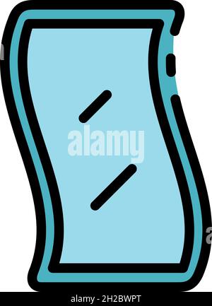 Future flex screen icon. Outline future flex screen vector icon color flat isolated Stock Vector