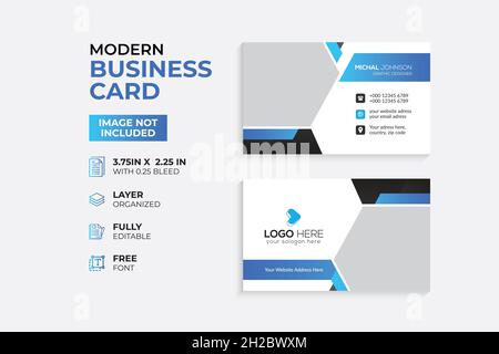 Modern & Creative Business Card Template Stock Vector