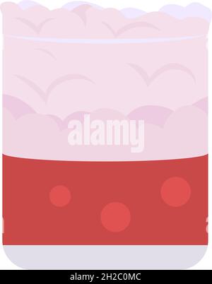 Punch drink in glass semi flat color vector item Stock Vector