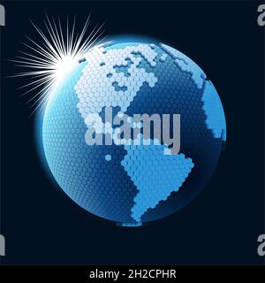 Vector cellular network theme Available EPS-8 vector format separated by groups and layers for easy edit Stock Vector