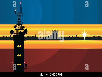 Cityscape Background Available EPS-8 vector format separated by groups and layers for easy edit Stock Vector