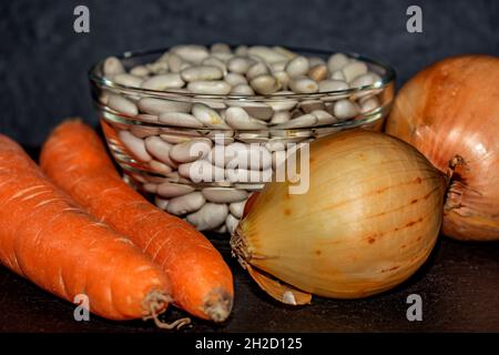 Food : Ingredients for serbian stew Stock Photo