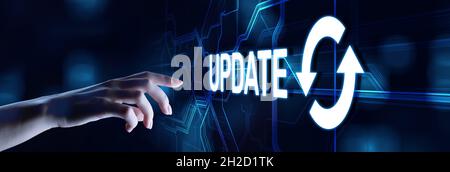 Update software system upgrade download new version internet technology concept. Stock Photo