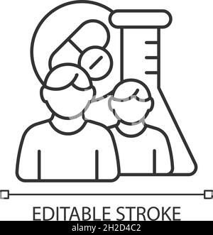 Multi-arm multi-stage trials linear icon Stock Vector