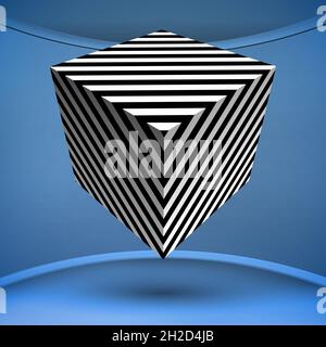 Optical illusion cube vector. Abstract vector illustration. Stock Vector