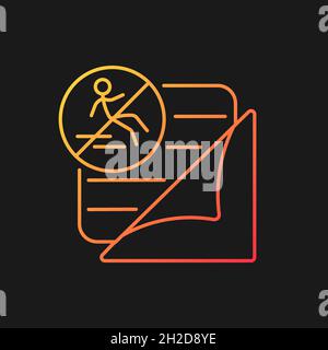 Rugs with non slip pads gradient vector icon for dark theme Stock Vector