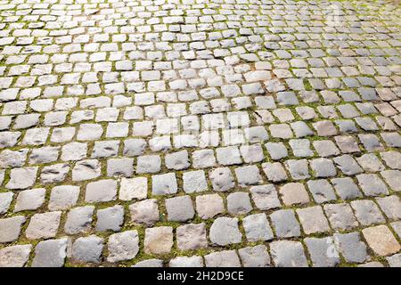 picture of old cobblestone pavement for background texture Stock Photo