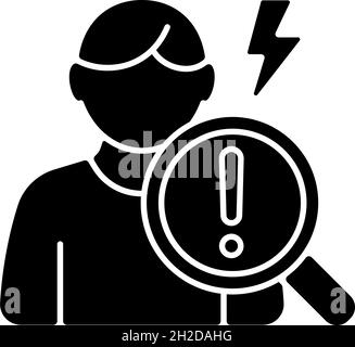 Observational studies black glyph icon Stock Vector