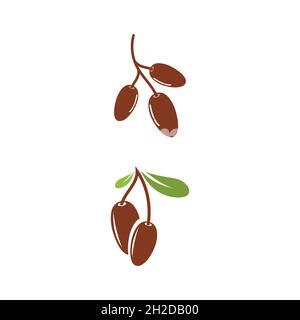 Date Bean icon vector illustration logo template Stock Photo