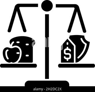 Food justice black glyph icon Stock Vector