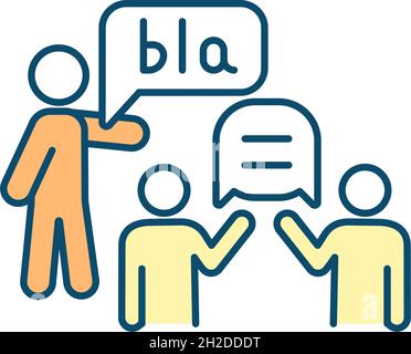 Chronic interrupter RGB color icon Stock Vector