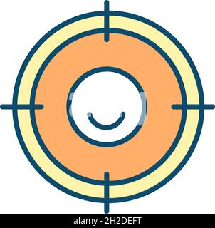 Goal setting RGB color icon Stock Vector Image & Art - Alamy