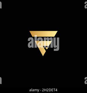 Letter F Logo Icon Design Template. Technology Abstract Vector Logotype Stock Vector