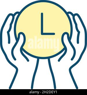 Time management RGB color icon Stock Vector