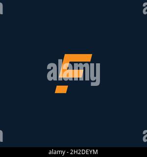 Letter F Logo Icon Design Template. Technology Abstract Vector Logotype Stock Vector