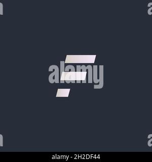 Letter F Logo Icon Design Template. Technology Abstract Vector Logotype Stock Vector