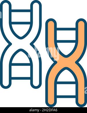 Genes and heritability RGB color icon Stock Vector