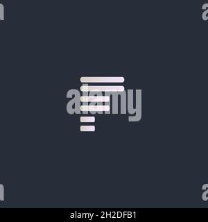 Letter F Logo Icon Design Template. Technology Abstract Vector Logotype Stock Vector