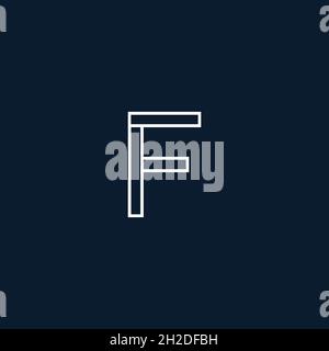 Letter F Logo Icon Design Template. Technology Abstract Vector Logotype Stock Vector