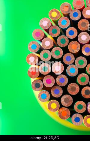 Rear Colour Pencils Stock Photo