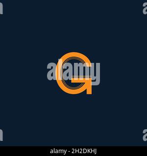 Letter G vector line logo design. Creative minimalism logotype icon symbol. Stock Vector
