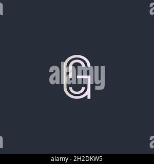 Letter G vector line logo design. Creative minimalism logotype icon symbol. Stock Vector