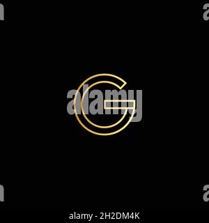 Letter G vector line logo design. Creative minimalism logotype icon symbol. Stock Vector