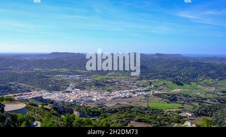 Top view of Es Mercadal, Menorca, Balearic Islands, Spain Stock Photo