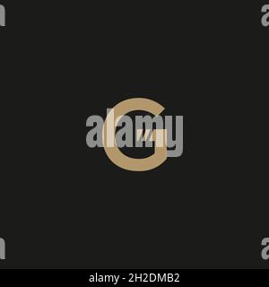 Letter G vector line logo design. Creative minimalism logotype icon symbol. Stock Vector