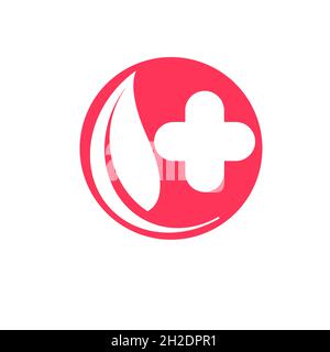 Pharmacy doctor medical health care clinic hospital logo and symbols Stock Vector