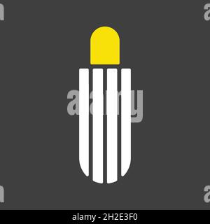 French hot dog vector glyph icon on dark background. Fast food sign. Graph symbol for cooking web site and apps design, logo, app, UI Stock Vector