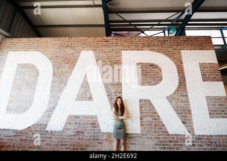 Bring on the next business challenge. I dare you Stock Photo