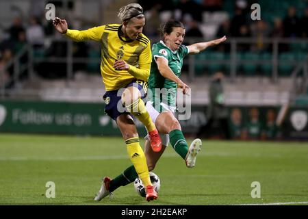 Sweden's Lina Hurtig in action during the UEFA Women's Euro 2025 Group