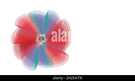 Colorful propeller with flower look isolated on white background.Vector art. adobe illustrator EPS8 Stock Vector