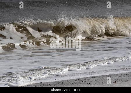 Effervescent and powerful waves and their abstract patterns Stock Photo