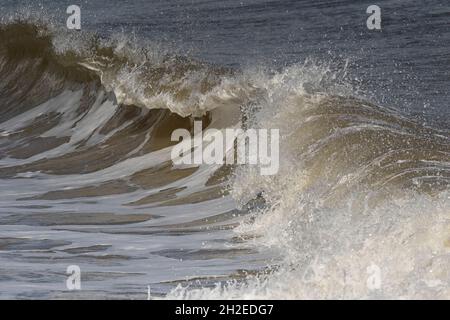 Effervescent and powerful waves and their abstract patterns Stock Photo