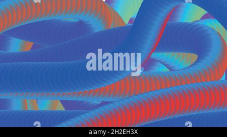 Background design made of colored hoses. Vector art. Adobe illustrator EPS 8 Stock Vector