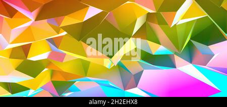 Mosaic triangular low poly style abstract geometric background Stock Photo