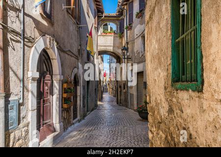 Scenic sight in Carpineto Romano, beautiful little town in the province of Rome, Lazio, Italy. Stock Photo