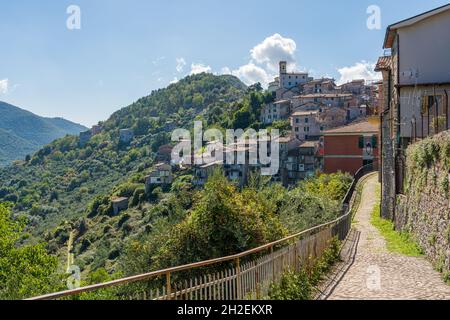 Scenic sight in Carpineto Romano, beautiful little town in the province of Rome, Lazio, Italy. Stock Photo