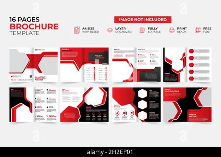 Modern & Creative Bifold Trifold Annual report Brochure Template Stock Vector