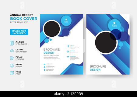 Modern Creative Annual Report  Book Cover Template Stock Vector
